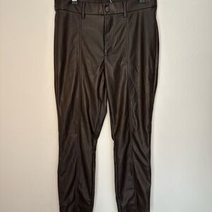 NWT Gap Brown Faux Leather Pants
